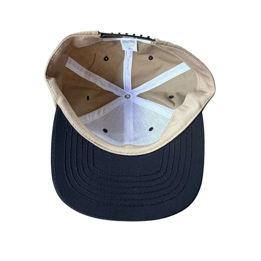 High‎ Country Archery Vintage Snapback Hat Pro-Tex HCA Two Tone Tan Blk USA Made